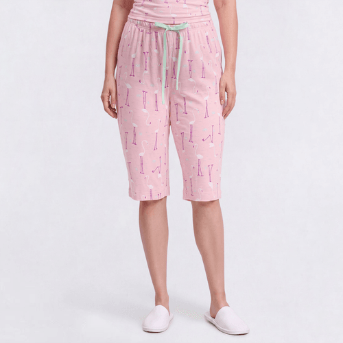 Womens HUE Flirty Flamingos Bermuda Pajama Bottoms - image 