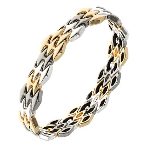 Nine West Tri-Tone Basketweave Stretch Bracelet