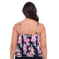 Plus Size American Beach Night In Bloom Band Hem Tankini Swim Top - image 2