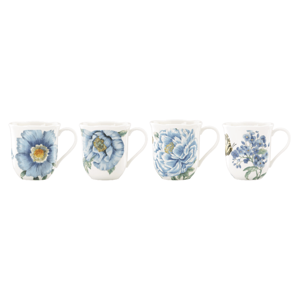 Lenox® Butterfly Meadow® Blue Mugs - Set of 4