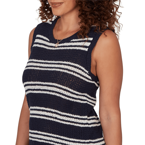 Womens Emaline Summer In The City Stripe Sweater Vest