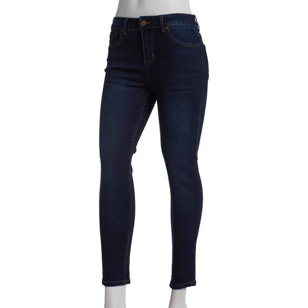 Petites Bleu Denim 5-Pocket Perfect Fit Solution Skinny Jeans - image 