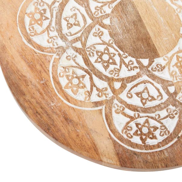 9th &amp; Pike® Wooden Lazy Susan Decorative Cake Stand