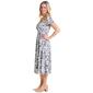 Petite Perceptions Short Sleeve Scroll Side Tie Midi Dress - image 4
