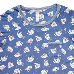 Juniors Pillow Talk 3/4 Sleeve Cats Joggers Pajama Set