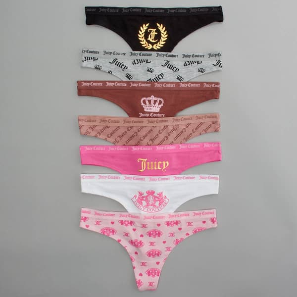 Juniors Juicy Couture 7pk. Thong Panties JC7325-7PKAM