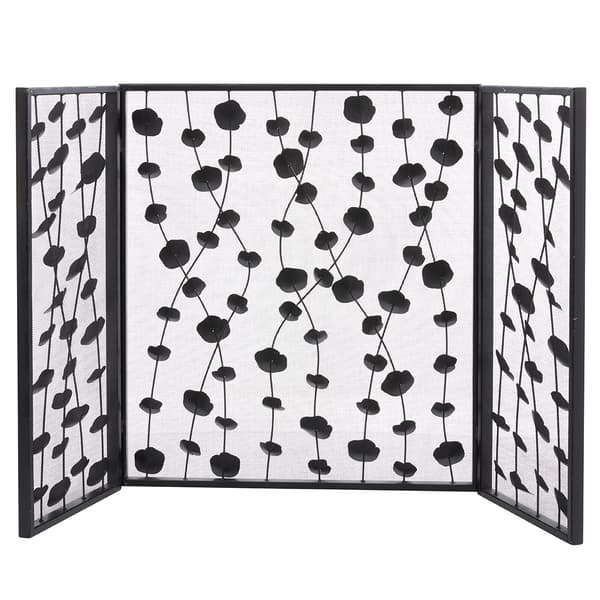 9th & Pike® Gold Metal Modern Fireplace Screen
