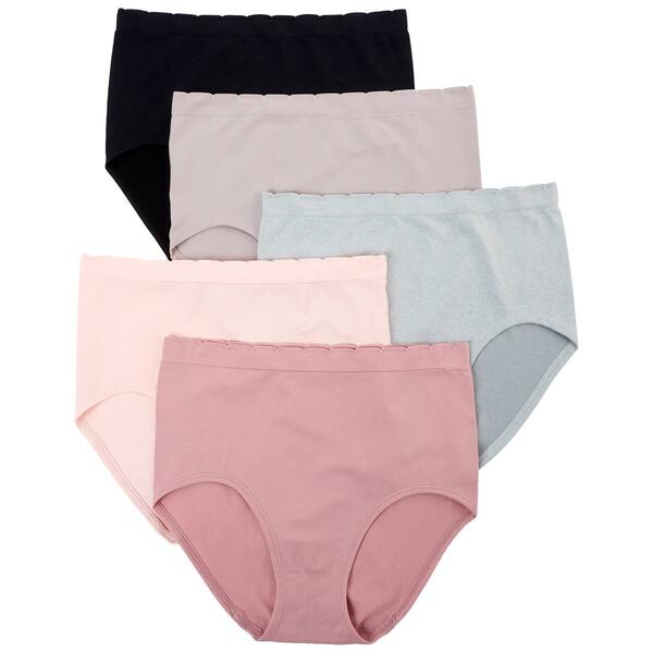 Plus Size Delta Burke 5pk. Seamless Brief Panties DB8821-5PKG - image 