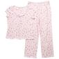 Women Laura Ashley&#40;R&#41; Cherries & Hearts Cardigan & Pants Pajama Set - image 1