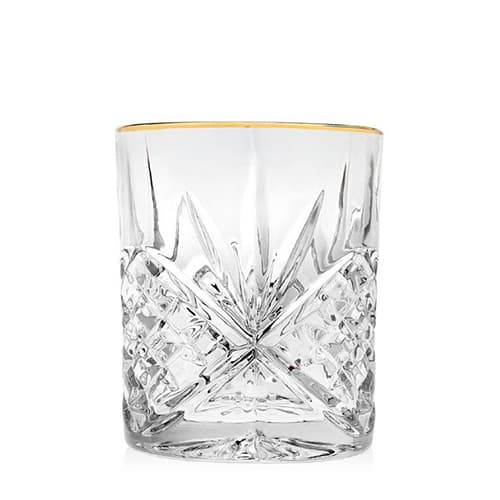 Godinger Dublin Set of 4 DOF Gold Banded Glasses - image 
