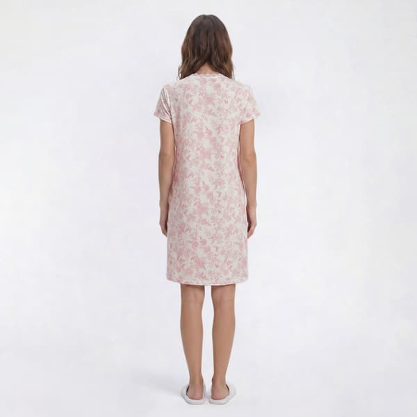 Womens Elizabeth & Nicole Garden Toile Lace Henley Nightgown