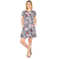 Plus Size Ruby Rd. Larky Lark Key Hole T-Shirt Dress In Bold Flo - image 1