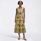 Womens Kasper Sleeveless Scroll Floral Midi Dress - image 1