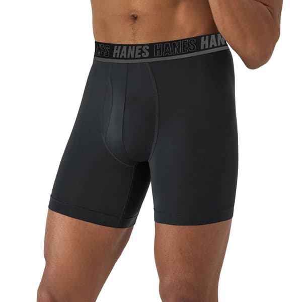 Mens Hanes Ultimate(R) Moves Xtemp 3pk. Boxer Briefs - Black - image 