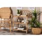 Baxton Studio Redell Bohemian Rattan 3-Tier Display Shelf - image 7