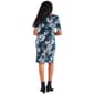 Womens Connected Apparel Elbow Sleeve Floral Wrap Dress - image 2