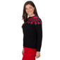 Womens Ruby Rd. Mysterious Romance Fair Isle Rose Sweater - image 4