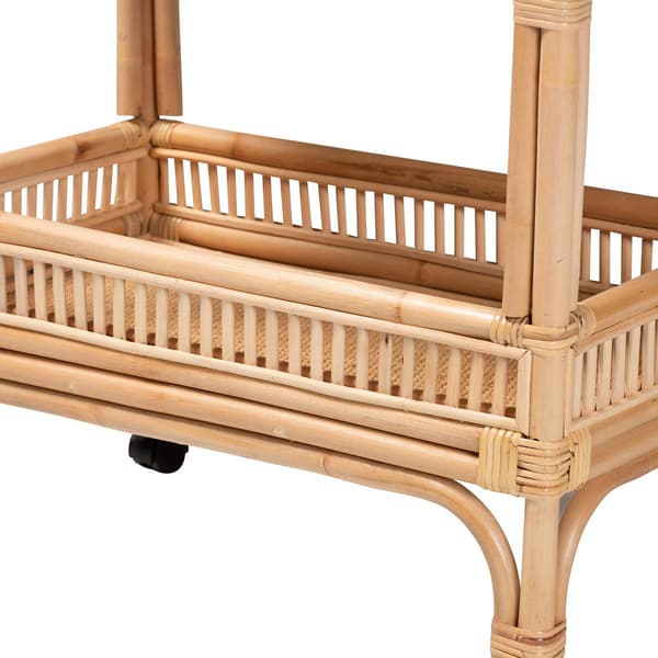 bali & pari Lombok Modern Bohemian Natural Rattan Wine Cart