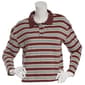 Juniors No Comment Long Sleeve Stripe Boxy Polo Pullover - image 1