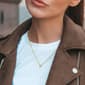 Gold Plated Sterling Silver Green Quartz & Diamond Pendant - image 3