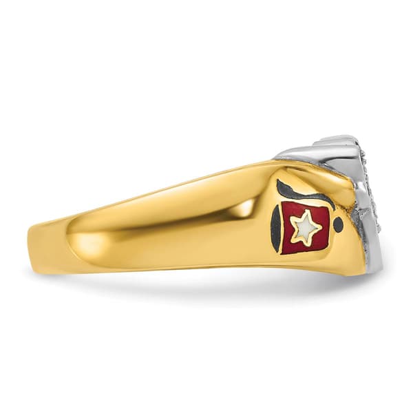 Mens Diamond Classics&#8482; 10kt. Two-Tone Diamond Shriners Ring