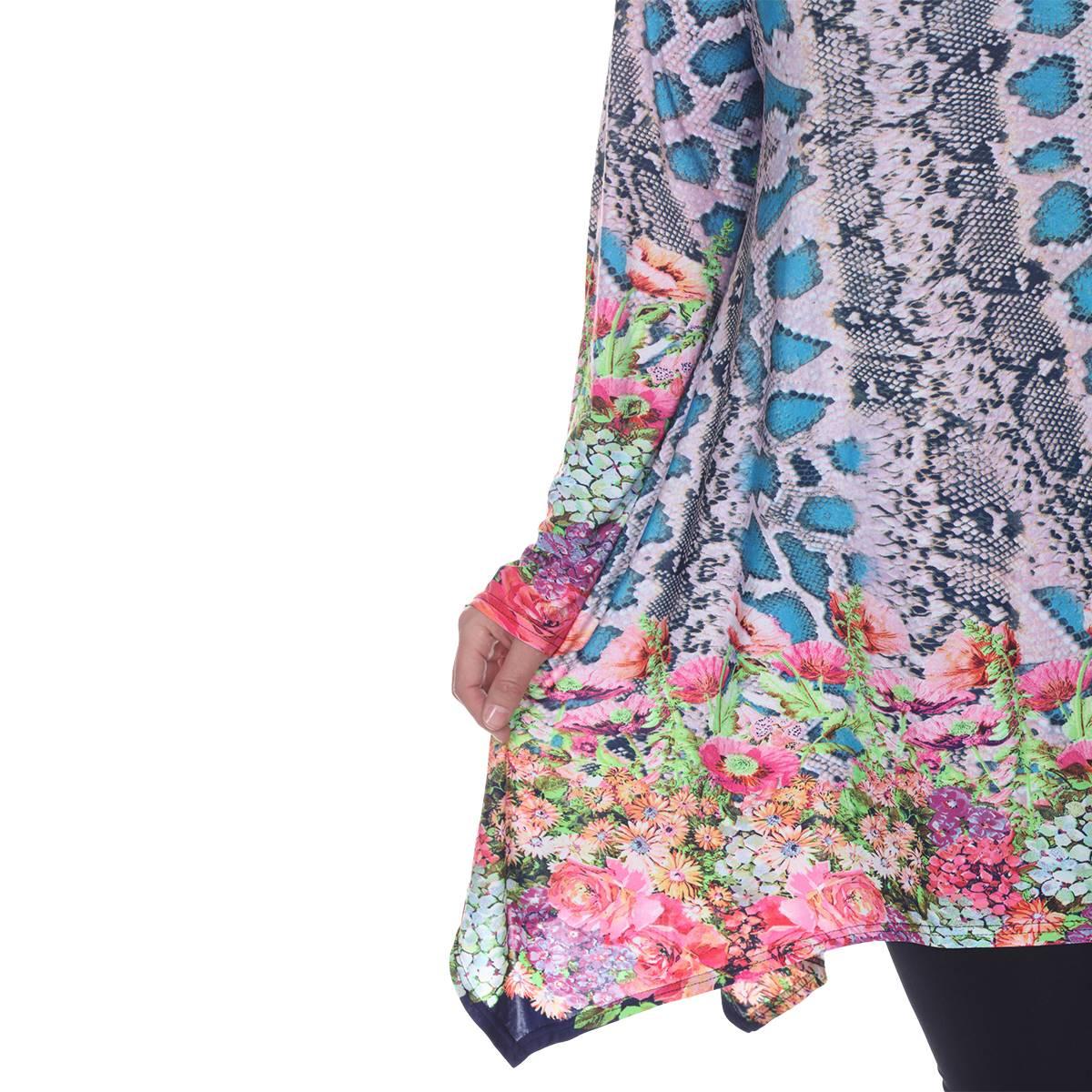 Plus Size White Mark® Marlene Printed Tunic