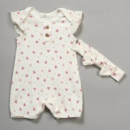 Baby Girl &#40;NB-9M&#41; Willow & Whimsy&#40;R&#41; Floral Romper & Headband