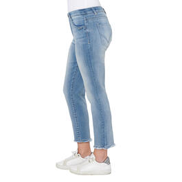 Womens Democracy "Ab"solution&#174; Slim Straight Leg Frayed Hem Jeans