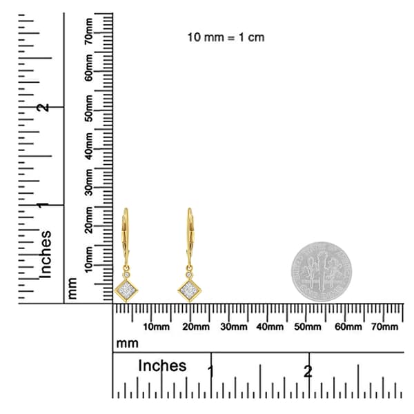 Diamond Classics&#8482; Yellow Gold 1/3ctw. Dangle Earrings