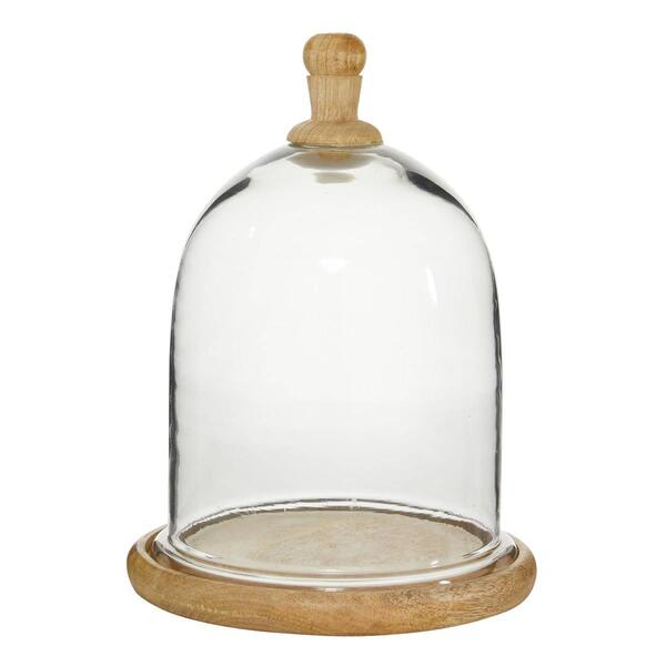 9th &amp; Pike(R) Clear Glass And Wood Cloche - image 