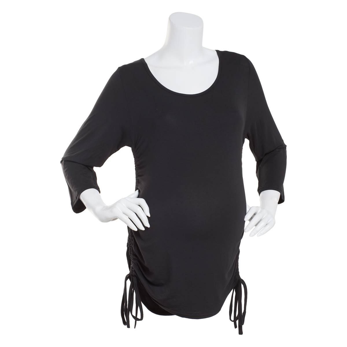 Womens Times Two Bracelet Sleeve Solid Side Tie Maternity...