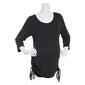 Womens Times Two Bracelet Sleeve Solid Side Tie Maternity Top - image 1