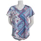 Womens OneWorld American Heritage V-Neck Top - image 2