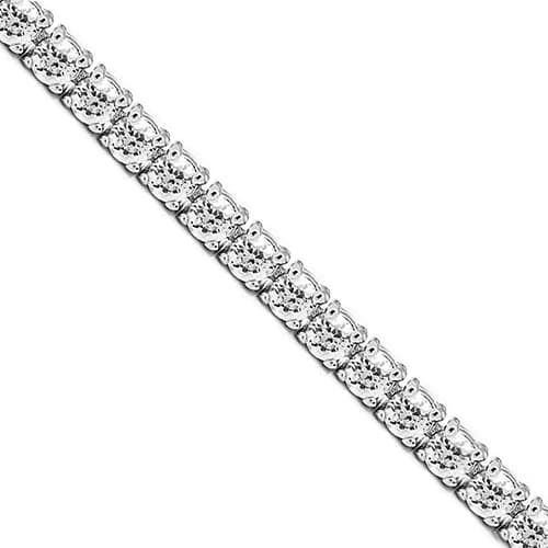 Sterling Silver Cubic Zirconia Bracelet - image 