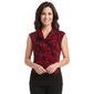 Womens Kasper Sleeveless Drape Neck Leaf Blouse - image 2