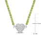 Sophia B Peridot & Created White Sapphire Collar Necklace - image 3