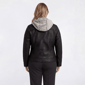 Juniors Plus Snobbish Sherpa Lined Faux Leather Biker Jacket - image 3