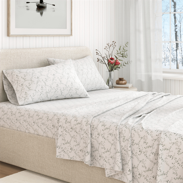 Freshfolds Winter Vines Flannel Sheet Set