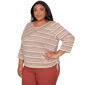 Plus Size Alfred Dunner Spice Market Splice Stripe Ruched Blouse - image 3
