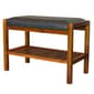 Casual Contemporary Living Solid Acacia Padded Bench - image 1