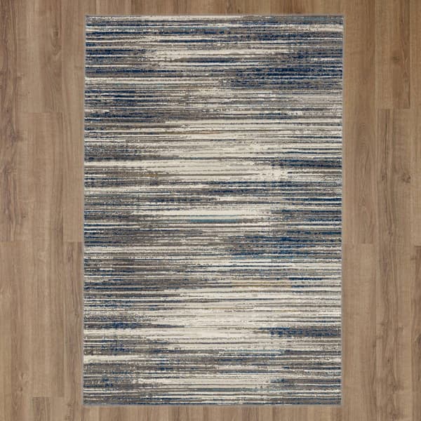 Mohawk Home Furie Stripe Grey/Dark Blue Large Area Rug - image 