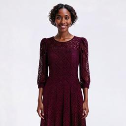 Womens Rabbit Rabbit Rabbit Elbow Puff Sleeve Lace Sheath Dress