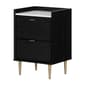 South Shore Hype 2-Drawer Nightstand w/Faux Carrara Marble - image 1