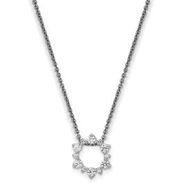 Diamond Classics&#40;tm&#41; 14k Fancy Circle Slide Pendant Necklace