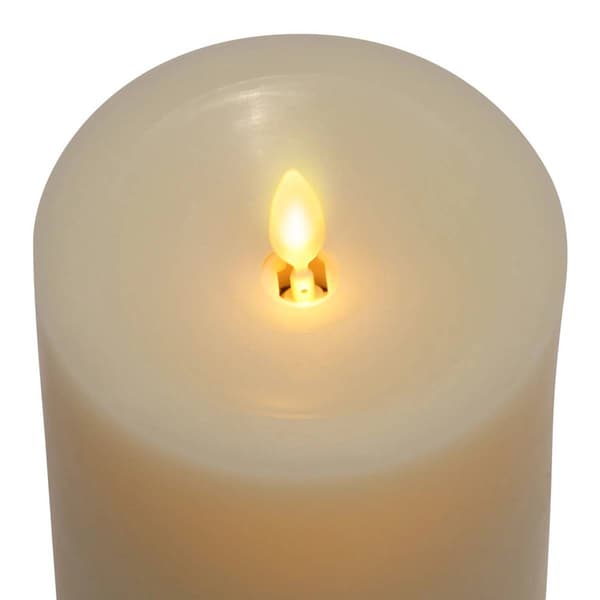 Ivory Wick To Flame Pillar Candle