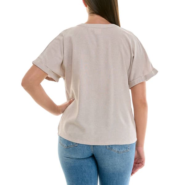 Petite Zac & Rachel Short Wide Sleeve 2-Pocket Solid Blouse