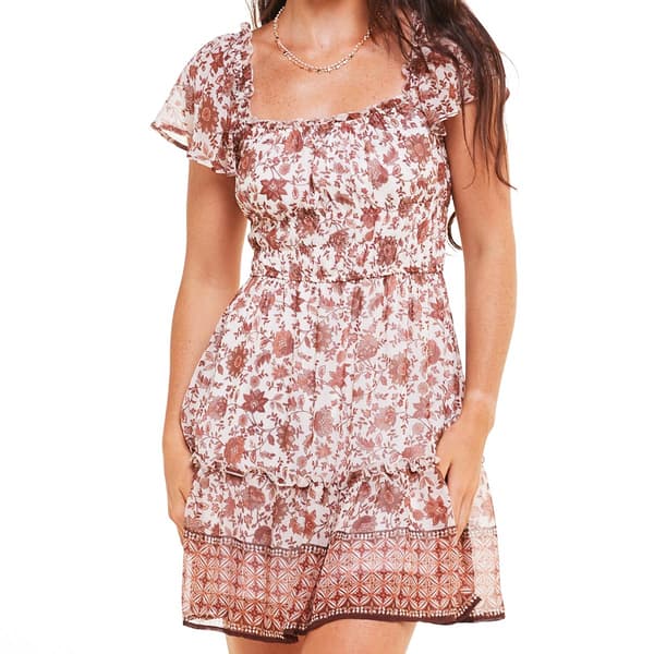 Juniors Trixxi Wildflower Chiffon A-Line Sundress