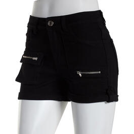 Juniors Gogo Jeans Zip-Cargo Denim Shorts