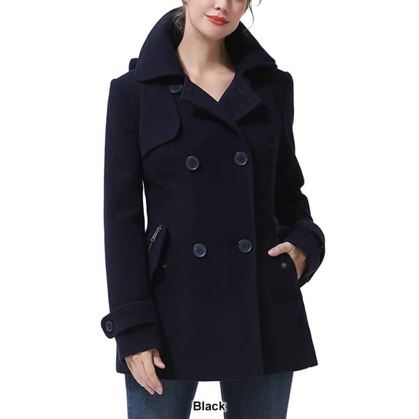 Womens BGSD Hooded Wool Peacoat
