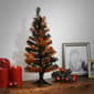 National Tree 2ft. Black and Orange Tinsel Tree - image 4